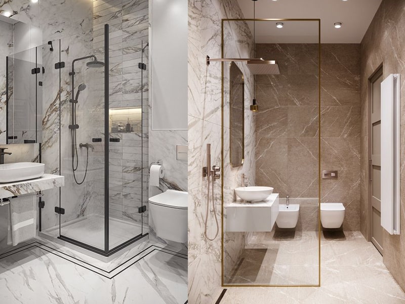 shower glass partition